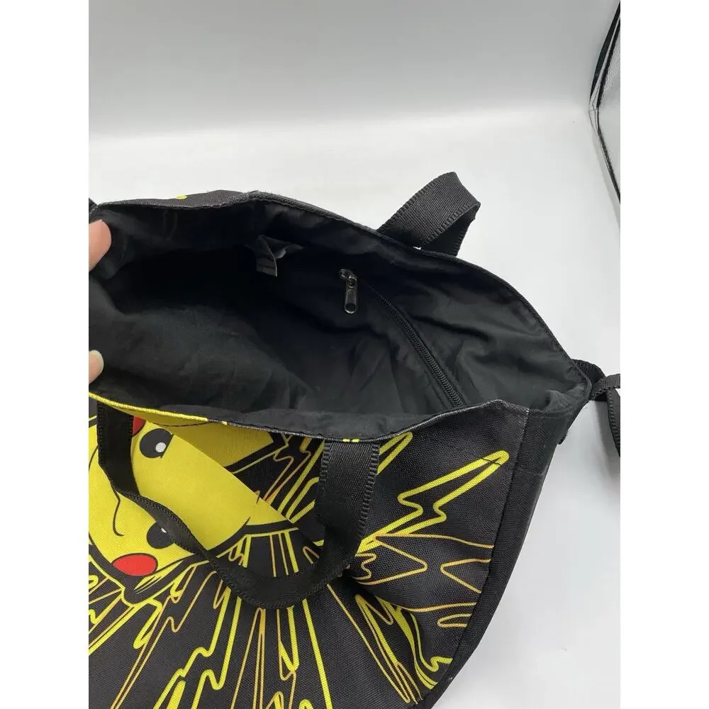 2015 Official Pokémon Pikachu Black and Yellow Shoulder Bag EUC